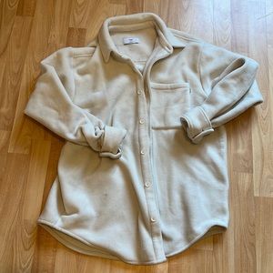 Tna fleece button up top size 3/L